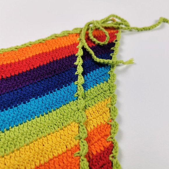 Handmade 80s Rainbow Crochet String Bikini - Picture 8 of 10